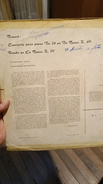 Vinilo Rubinstein Mozart Concierto No. 24 - miniatura 2