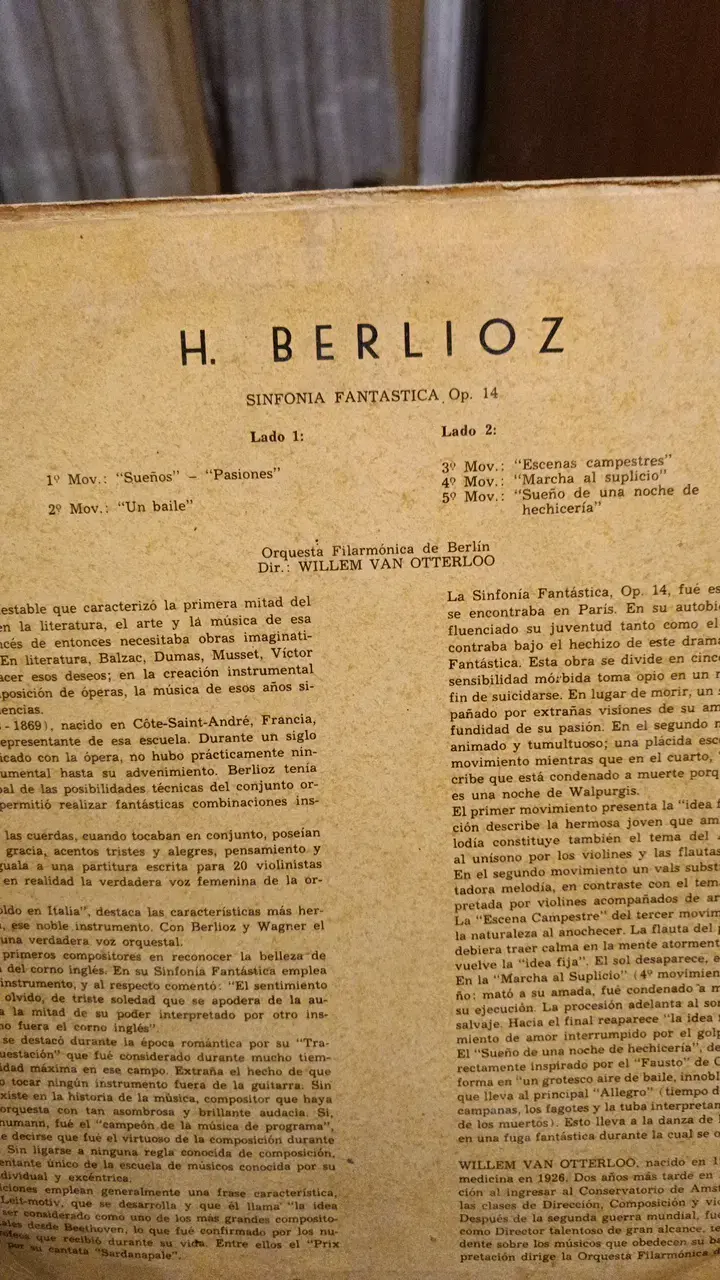Vinilo Berlioz Sinfonía Fantástica Philips - 2
