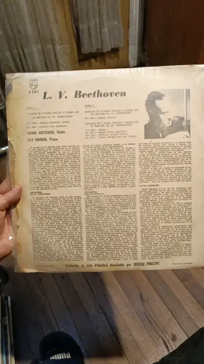 Vinilo Beethoven Sonatas Kreutzer y Primavera - miniatura 3