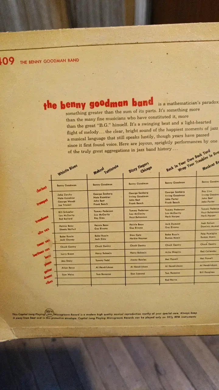 Vinilo The Benny Goodman Band clásico - 2