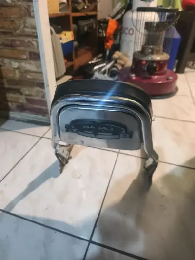 Respaldo para moto Bajaj cromado - miniatura 1