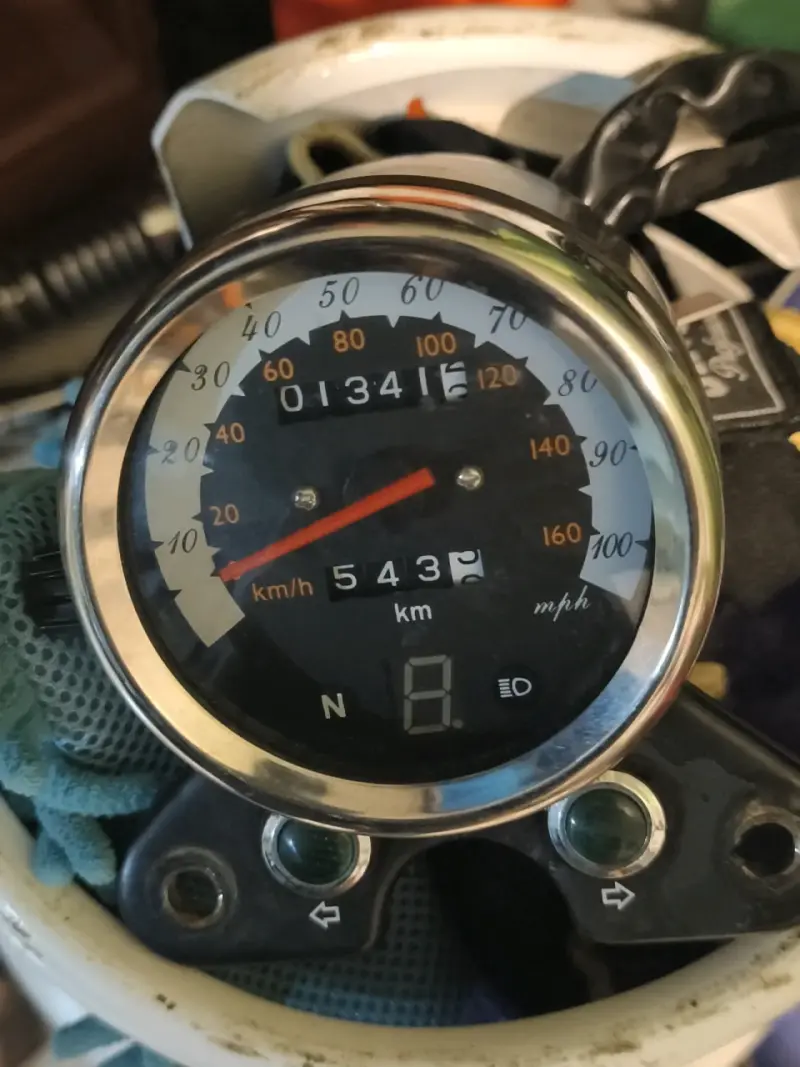Velocímetro de motocicleta clásico