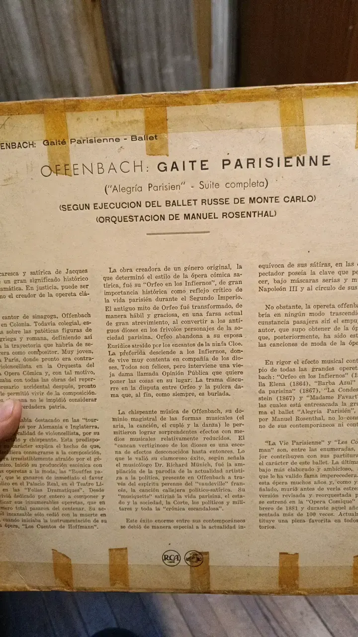 Vinilo RCA Victor Gaite Parisienne - 2