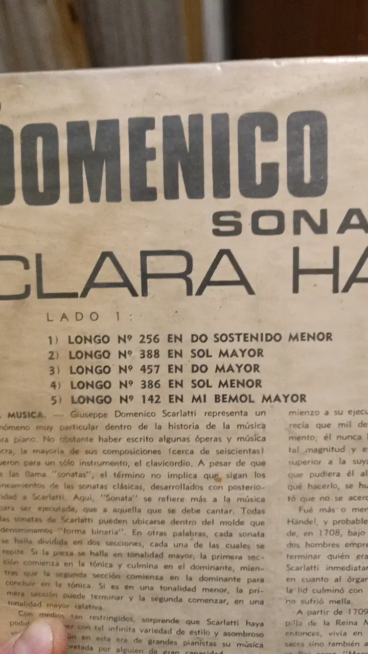Vinilo Domenico Scarlatti Sonatas Clara Haskil - 2