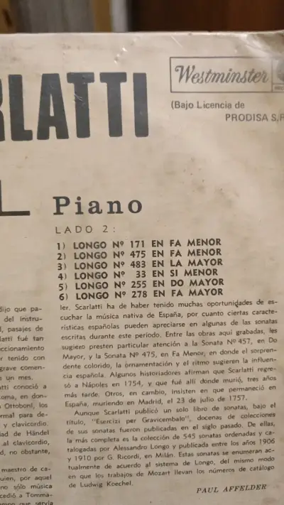 Vinilo Domenico Scarlatti Sonatas Clara Haskil - miniatura 3
