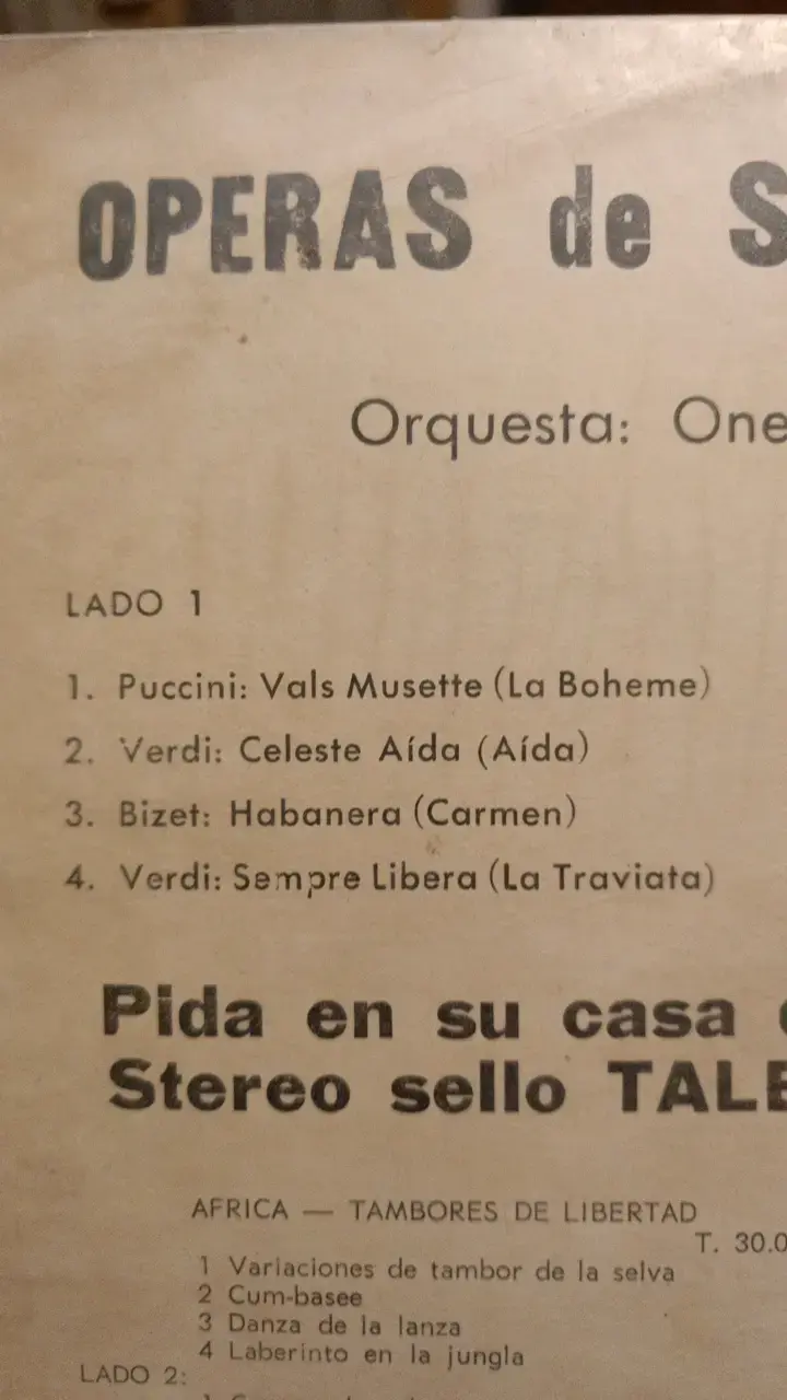 Vinilo Óperas de Siempre Talent - 2