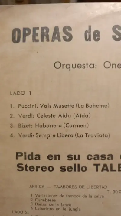 Vinilo Óperas de Siempre Talent - miniatura 2