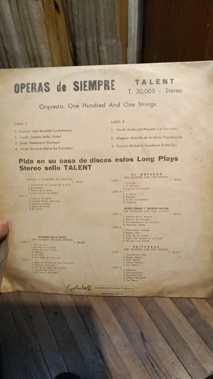 Vinilo Óperas de Siempre Talent - 4