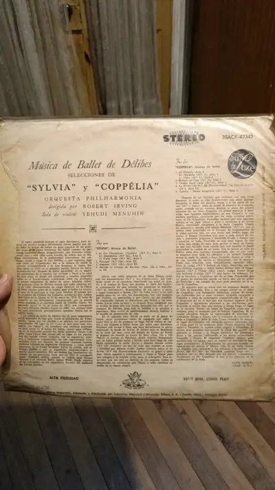 Vinilo Sylvia y Coppélia Yehudi Menuhin - miniatura 3