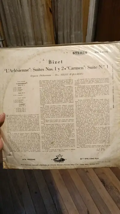 Vinilo Bizet L'Arlesienne y Carmen - miniatura 3
