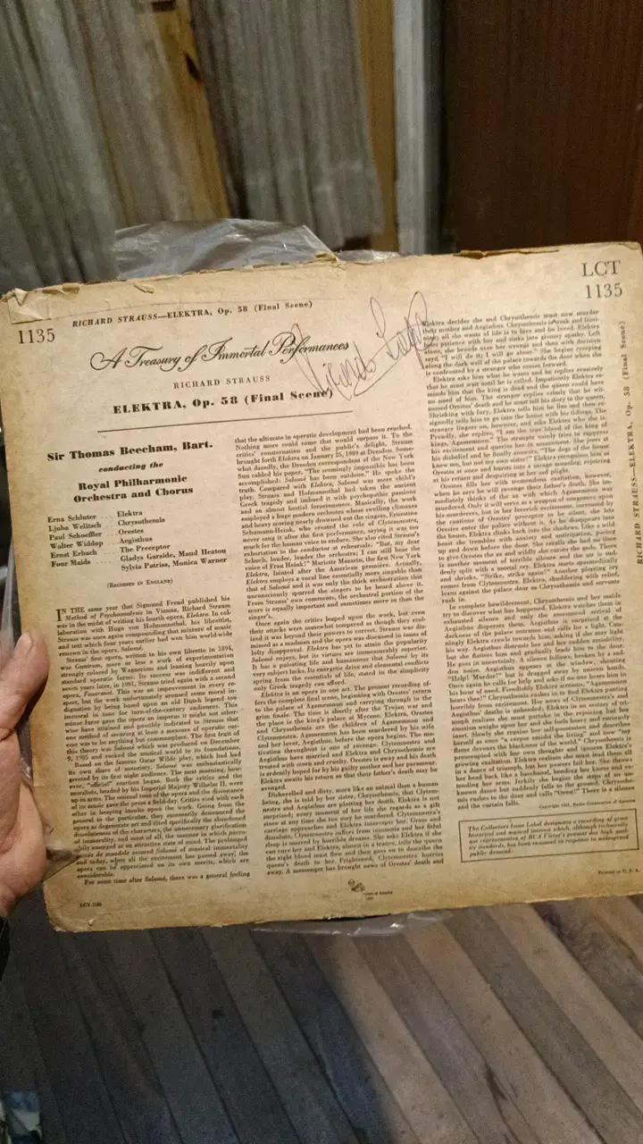 Disco vinilo Elektra de Richard Strauss - 3