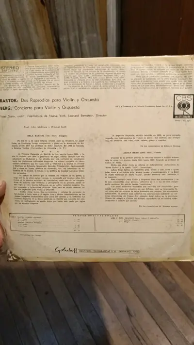 Vinilo Bartók y Berg con Leonard Bernstein - miniatura 4