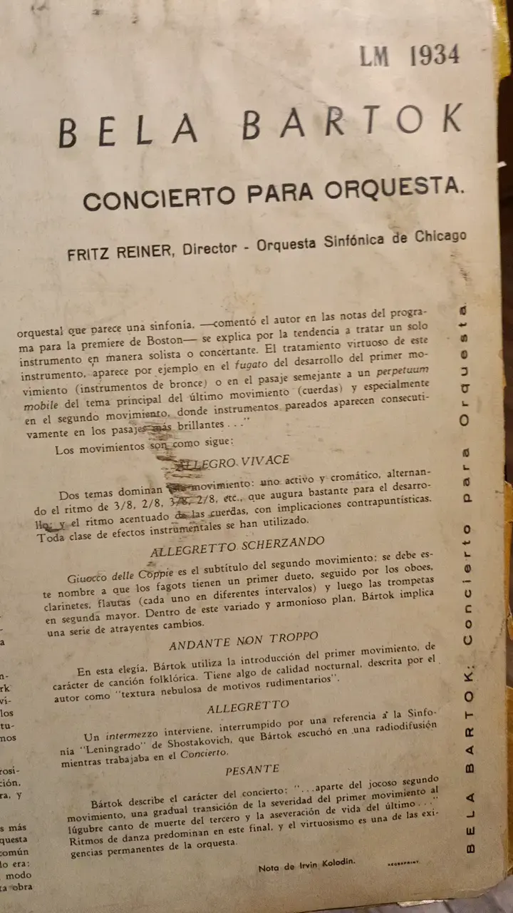 Vinilo Bela Bartok Concierto para Orquesta - 2