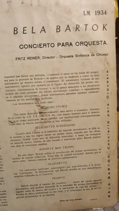 Vinilo Bela Bartok Concierto para Orquesta - miniatura 2