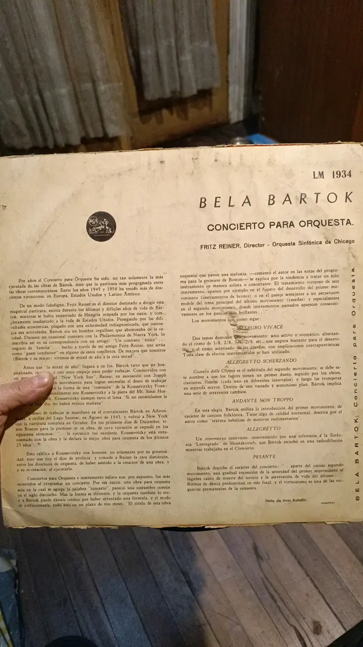 Vinilo Bela Bartok Concierto para Orquesta - 3