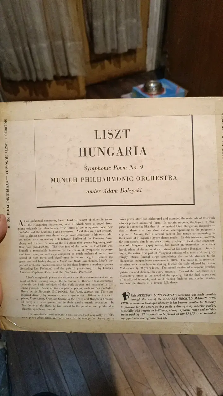 Vinilo Liszt Hungaria Poema Sinfónico No. 9 - 2