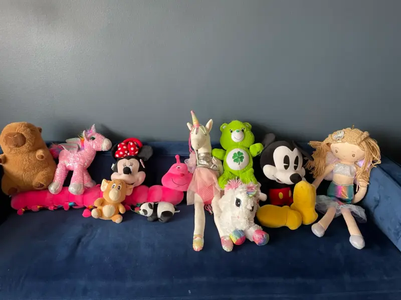 Colección de peluches variados para niños