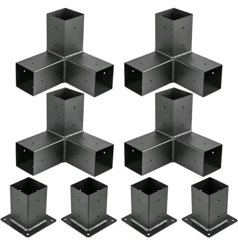 Conjunto de conectores metálicos para estructuras