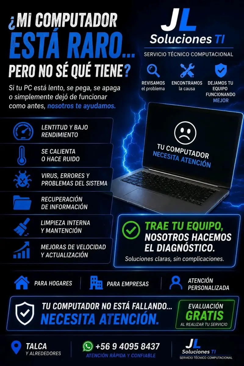 Servicio de mantenimiento de notebooks