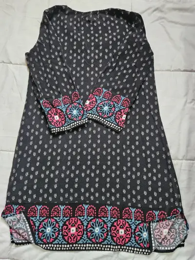 Vestido bohemio estampado multicolor - miniatura 2