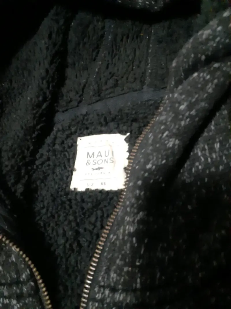 Chaqueta Maui & Sons negra con forro polar - 1