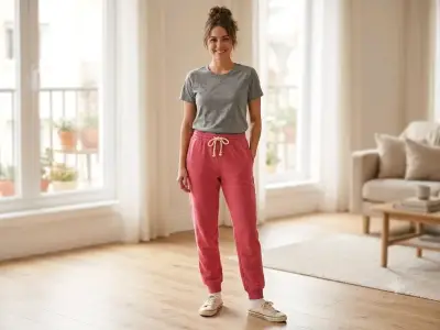 Pantalones deportivos rosados para mujer - miniatura 6