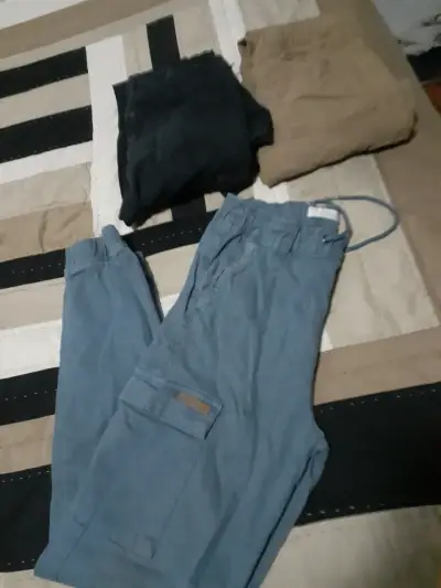 Pantalones cargo beige para hombre talla 16 - miniatura 2