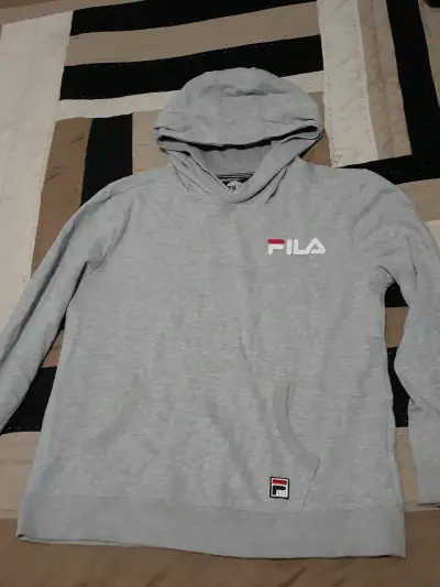 Polerón con capucha gris Fila para niño - miniatura 1