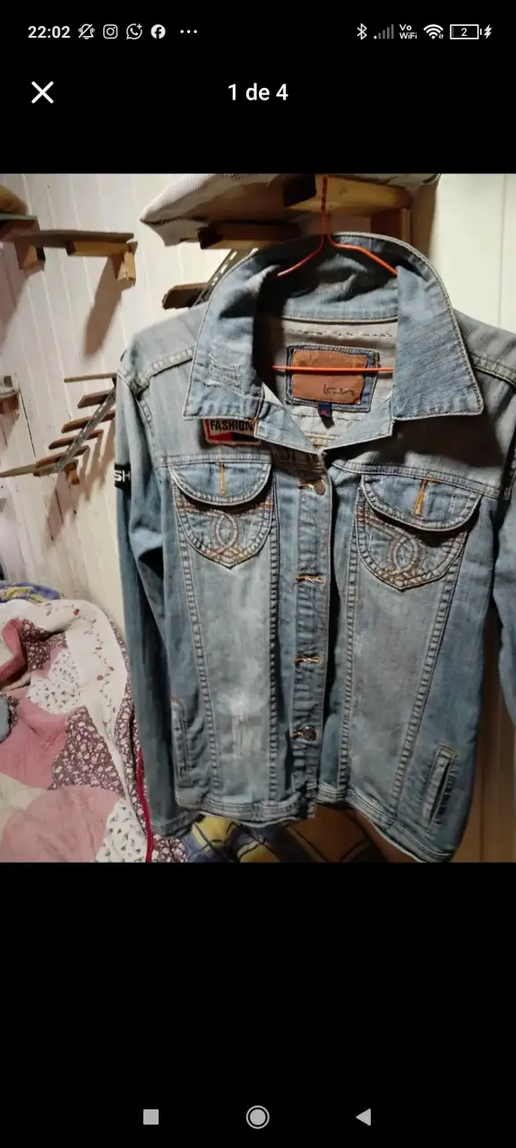 Chaqueta de mezclilla con parches - 4
