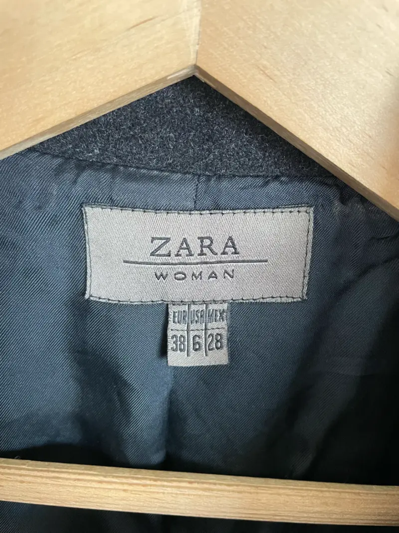 Abrigo Zara negro M - 3