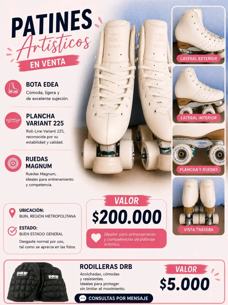 Patines artísticos Edea con plancha Variant 225