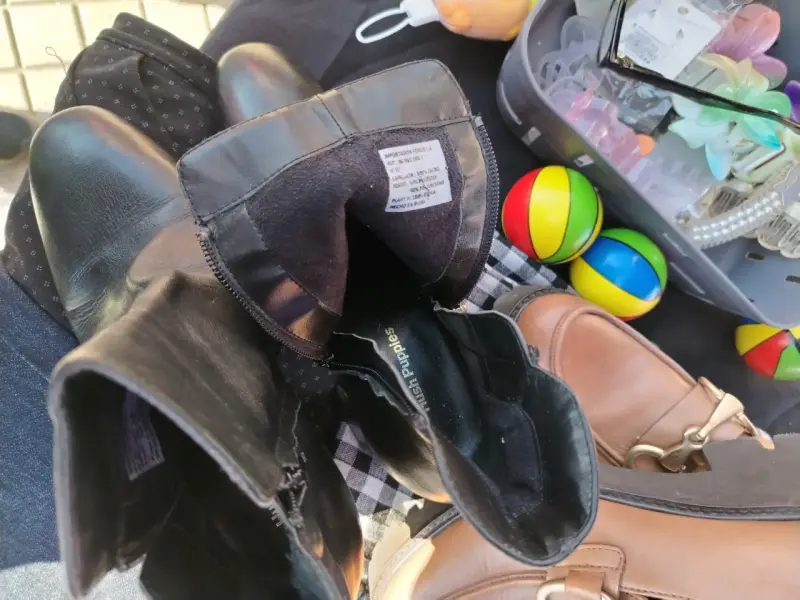 Botas de cuero negras para mujer - 1