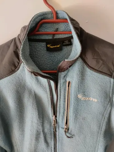 Chaqueta polar Spira celese y gris - miniatura 2