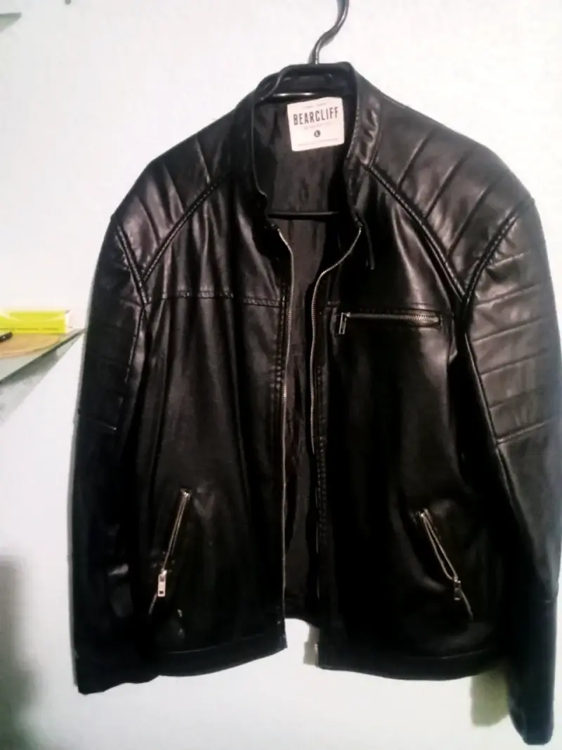 Chaqueta de cuero negra Bearcliff - 1