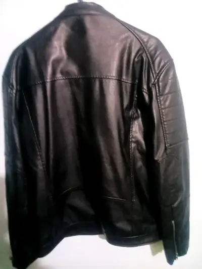 Chaqueta de cuero negra Bearcliff - miniatura 2