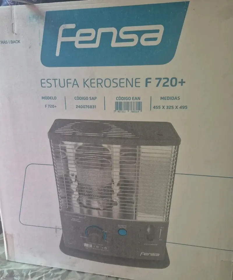 Estufa a parafina Fensa F720+ gris - 2