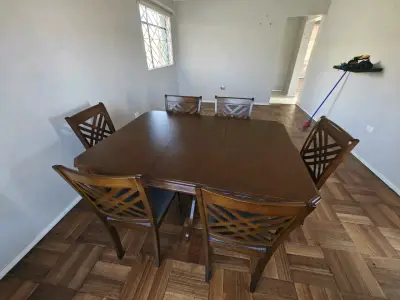 Juego de comedor de madera para 6 personas - miniatura 2