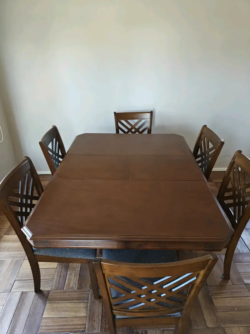 Juego de comedor de madera para 6 personas - 3