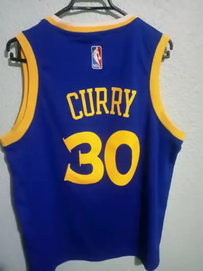 Camiseta NBA Curry 30 Warriors azul - miniatura 1