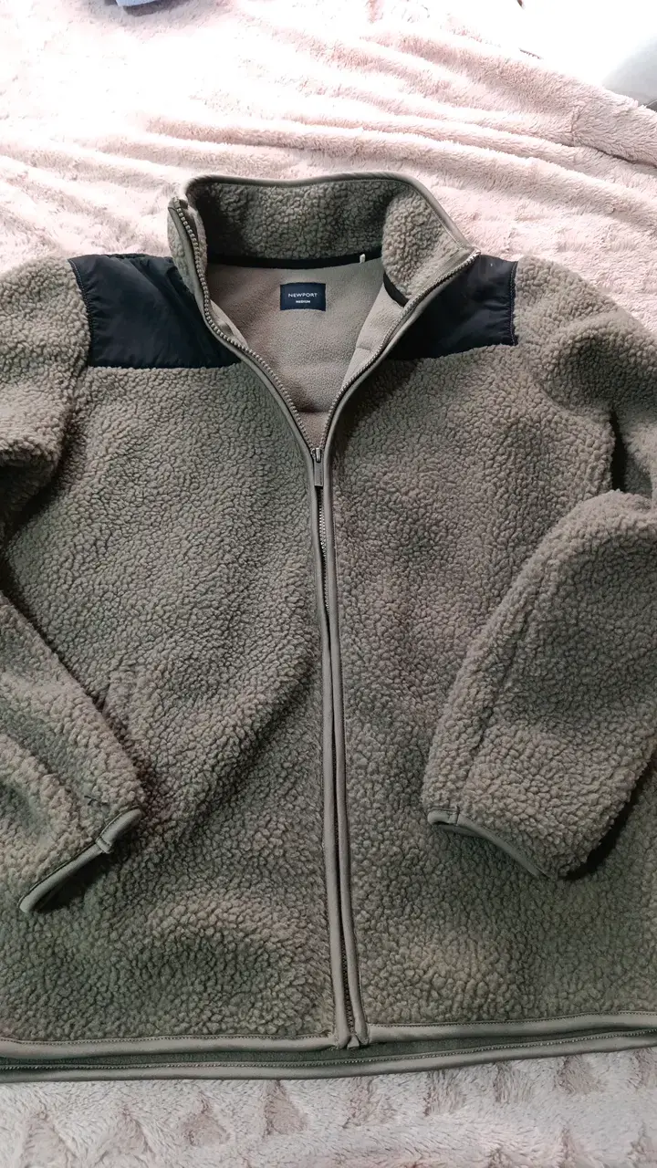 Chaqueta polar Newport gris con cierre - 1