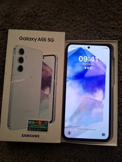 Samsung Galaxy A55 5G blanco en buen estado - miniatura 2