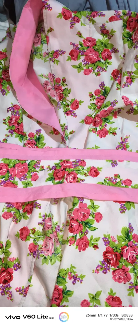 Vestido estilo kimonos floral rosado xl - 1