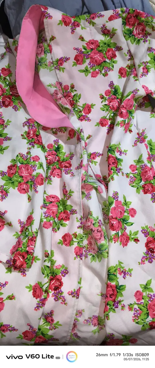 Vestido estilo kimonos floral rosado xl - 3