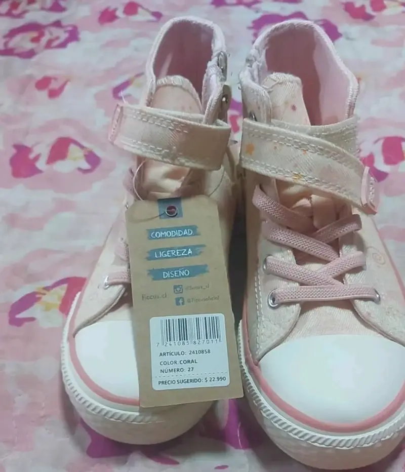Zapatillas rosadas para niña Ficus - 3