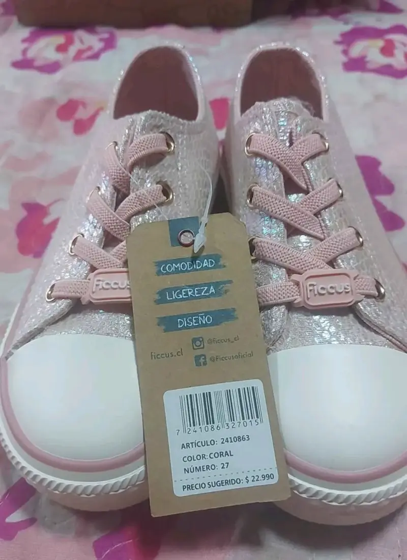 Zapatillas rosadas para niña Ficus - 5