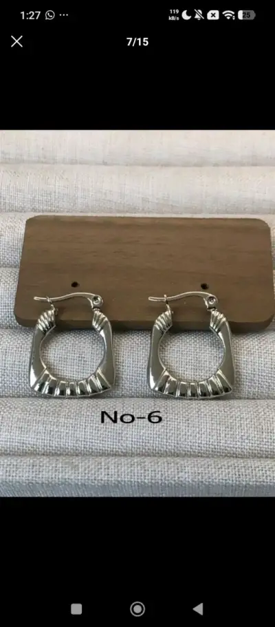 Aros de plata estilo trenzado - miniatura 2