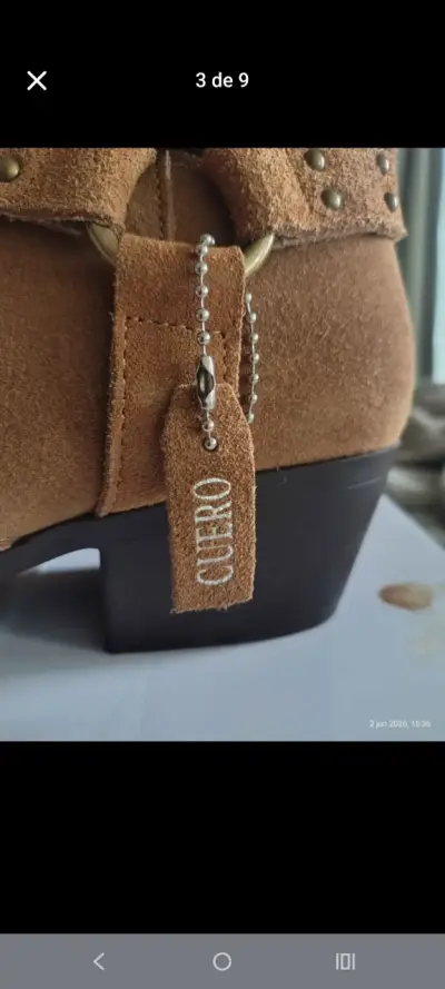 Botines nuevos n38 cuero - miniatura 3