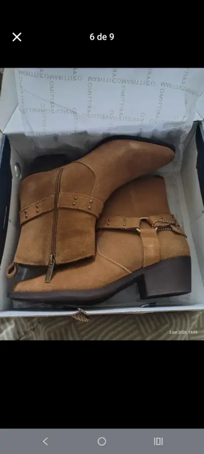 Botines nuevos n38 cuero - miniatura 4