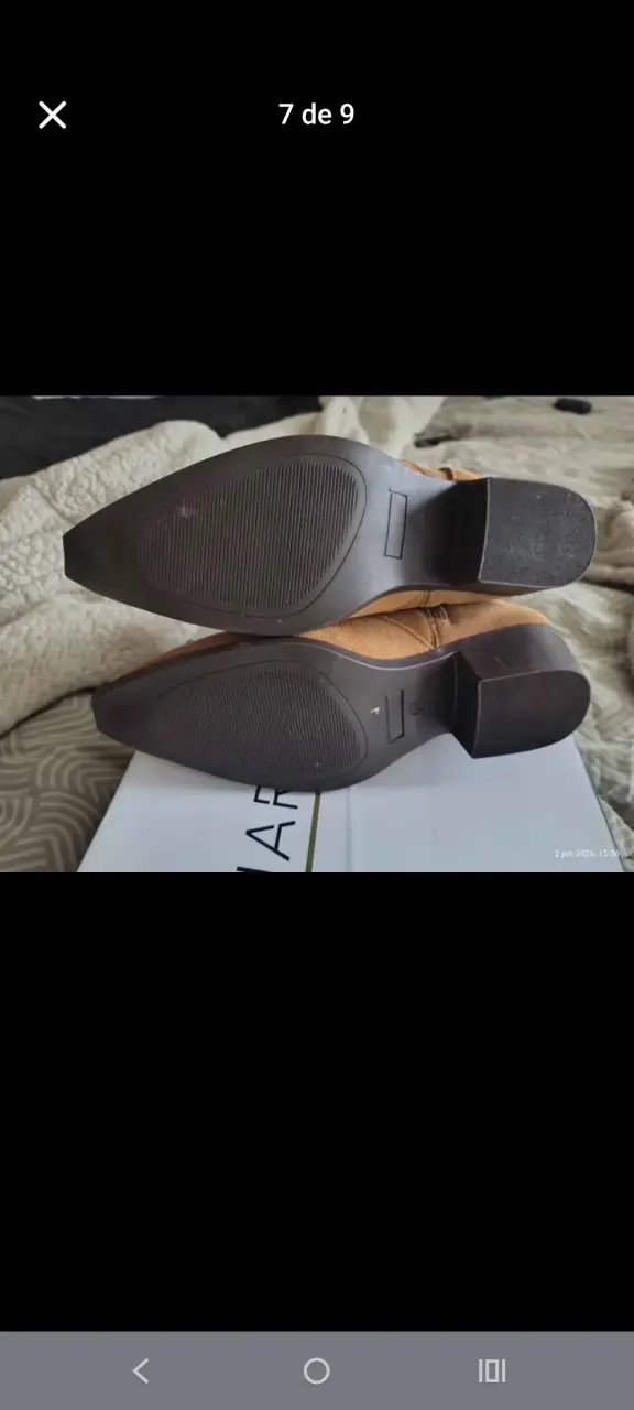 Botines nuevos n38 cuero - 5
