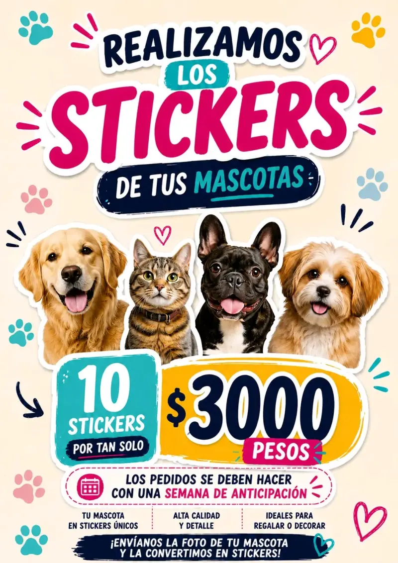 Stickers personalizados de mascotas